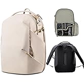 PGYTECH OneGo Lite 16L Camera Backpack Water-Resistant DSLR/Mirrorless Bag for Sony/Canon/Fujifilm, Drone Backpack, Tripod Mount Travel & Weekend Photography Pack for 14" Laptop (Cream)