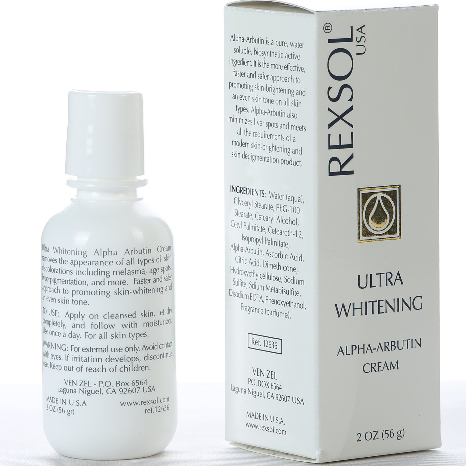 REXSOL Ultra Whitening Alpha Arbutin Cream With Vitamin C Fade Dark