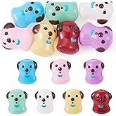 Craftdady Dog Pet Bracelet Beads Cute Dog Animal Glass Beads Handmade Lampwork Loose Spacer Necklace Bead Charms Lovely Dogs Dangle Earring Bead for DIY Craft Jewelry Making
