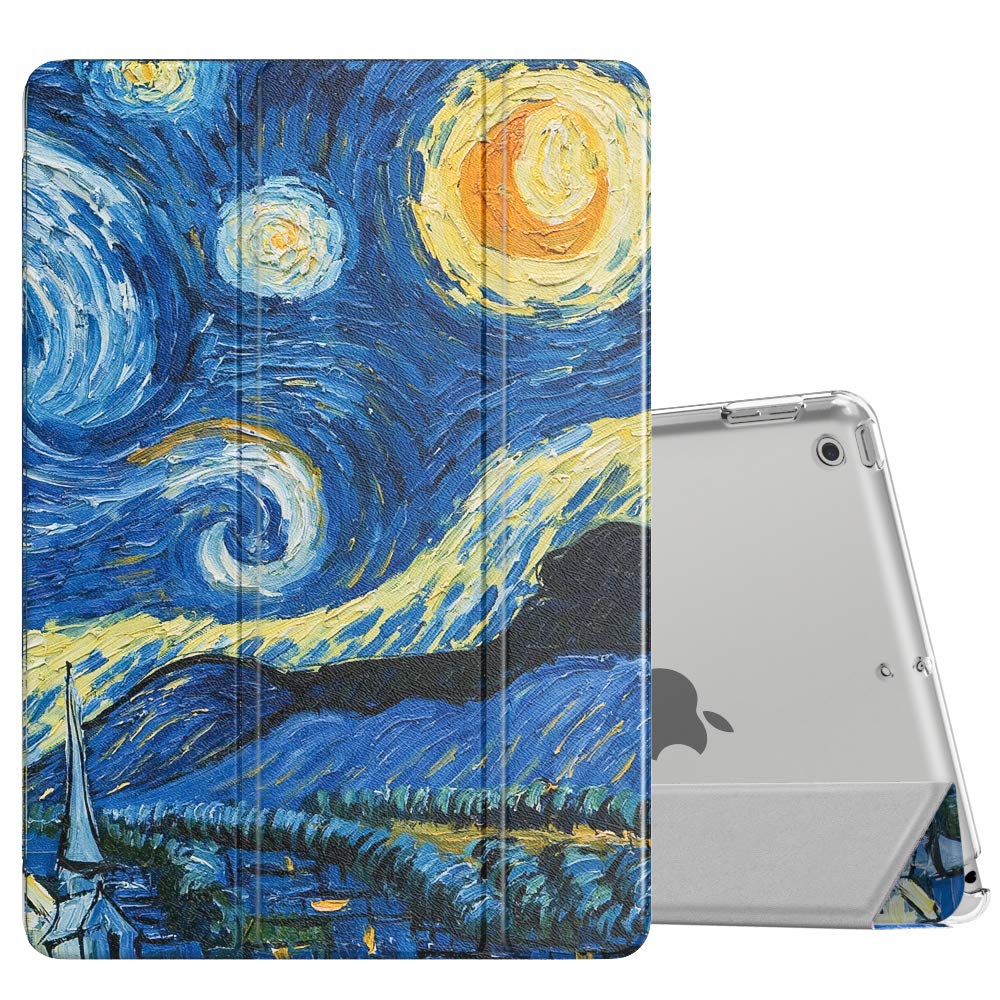 MoKo Case Fit New iPad 9th Generation 2021/8th Generation 2020/7th Gen 2019, iPad 10.2 Case - Slim Smart Shell Stand Cover with Translucent Frosted Back Protector,Starry Night(Auto Wake/Sleep) โ image 1