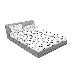 Lunarable Goth Fitted Sheet & Pillow Sham