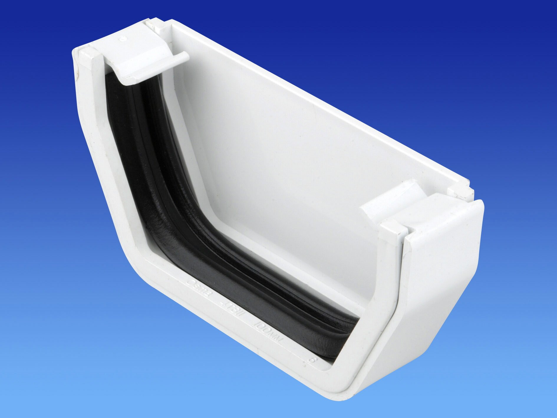 Wavin OSMA Squareline 100mm White Guttering Range (External StopEnd)