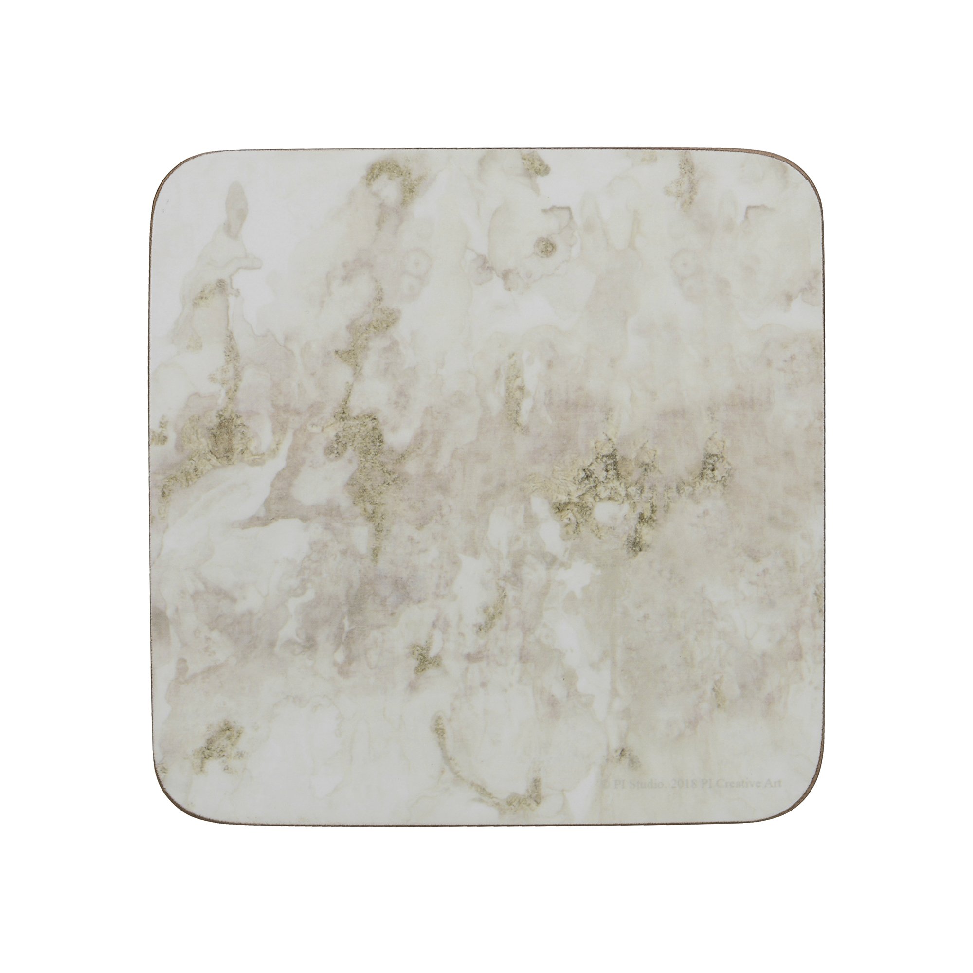 Creative Tops 'Grey Marble' Premium Printed Drinks Coasters with Cork Back, 10.5 x 10.5 cm - Grey / White (Set of 4)