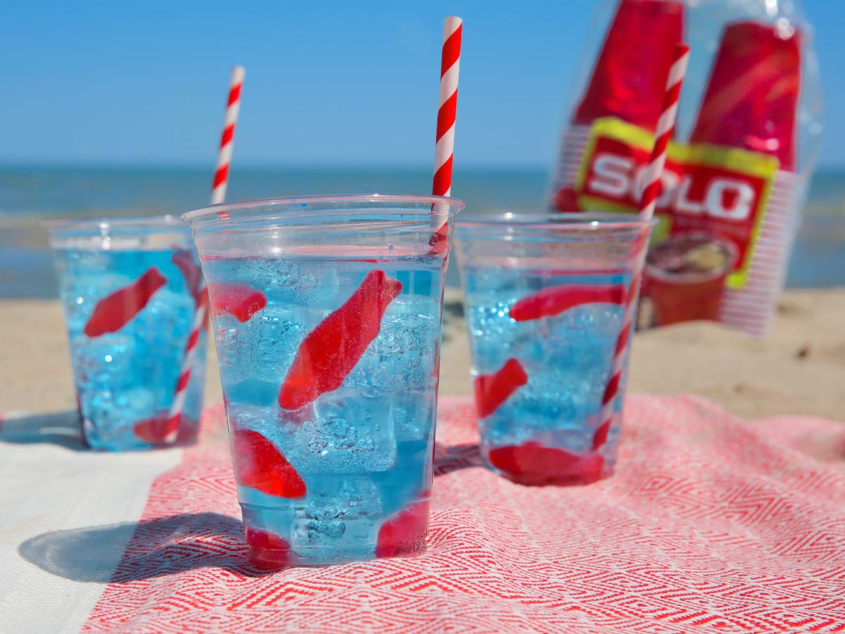 SOLO Cup Company Clear Recycled Plastic Party Cups, 18 Oz, 184 Count