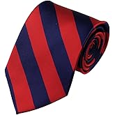 NYFASHION101 Men's 3.5" Regular College Stripe Woven Tie