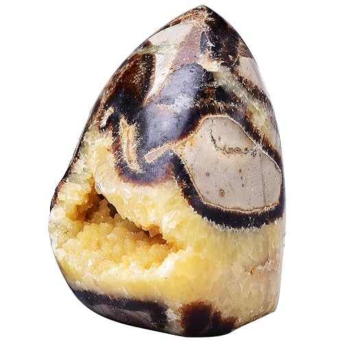 Septarium FZBHRO Natural Septarian Geode Egg Polished Healing Crystal Stone ...