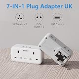 Mscien Multi Plug Extender with 4 AC Outlets and 3 USB Ports 13A UK Surge view 2