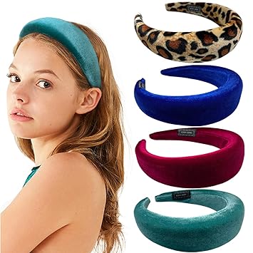 Amazon Com Velvet Padded Headbands For Women Betiteto 3 Pack