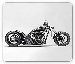 Ambesonne Manly Mouse Pad, Custom Motorcycle