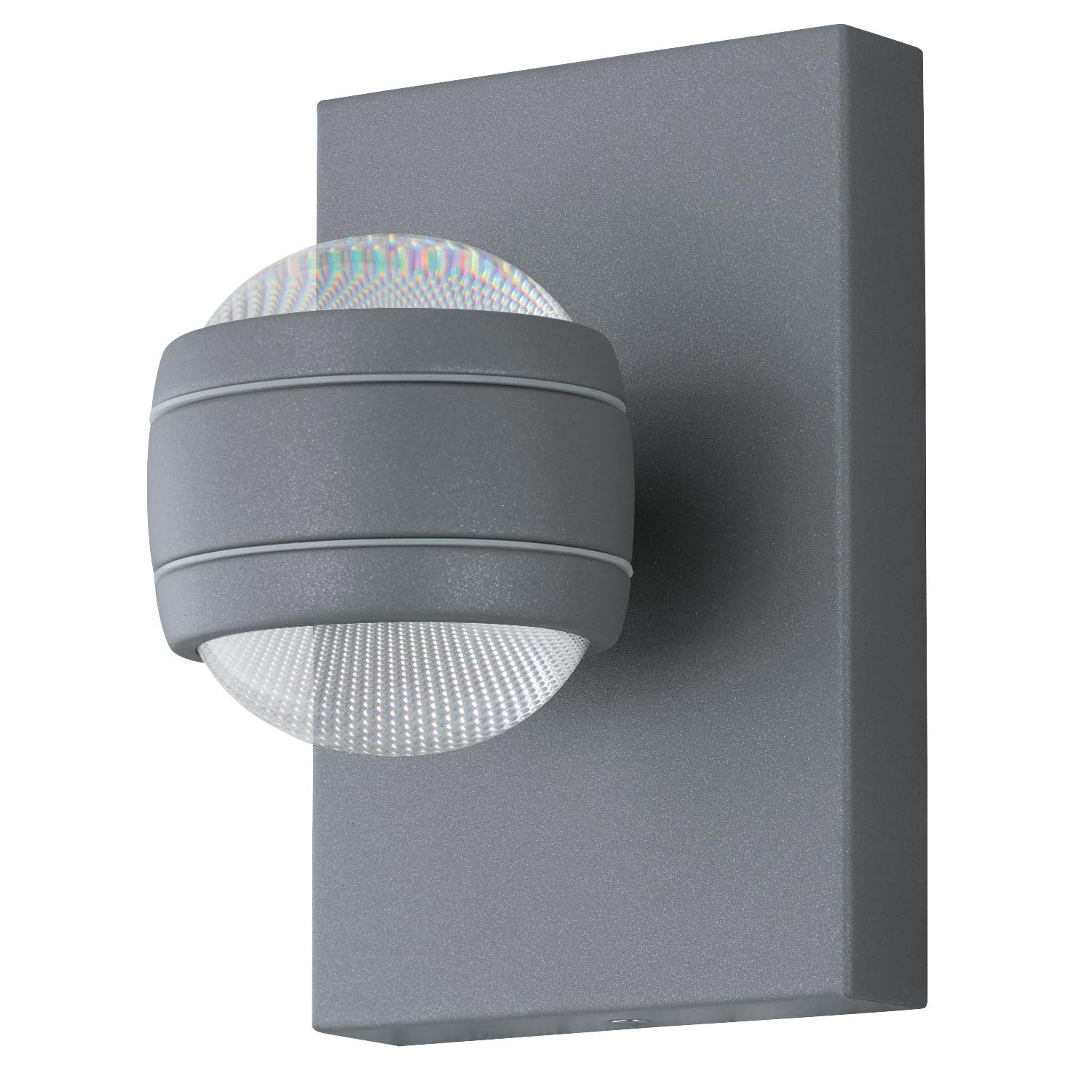 Eglo Outdoor Wall Light, Zinc-Plated Steel, Integriert, 4 W, Silver,One Size,94796