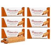 Creamy Almond Turron Mini Bites Nougats From Spain, Traditional Spanish Candy Individually Wrapped, 6 Turron Blando Bars By El Almendro, Dessert, Gluten Free