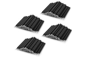 Annhua 400 Pcs Micro Applicator Brush Disposable Micro Applicators for Eyelash Extension, Black Micro fiber Wands Dental Brus