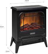 Dimplex MicroStove Optiflame Electric Stove 1.2kW 600/1200W Log Fuel Bed view 4