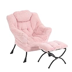 Furlide Lazy Chair with Ottoman, Modern Chair with