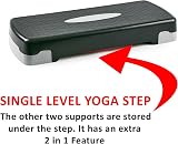 Crystals Exercise Step Platform Dual-Height 10/15 cm Black Red view 3