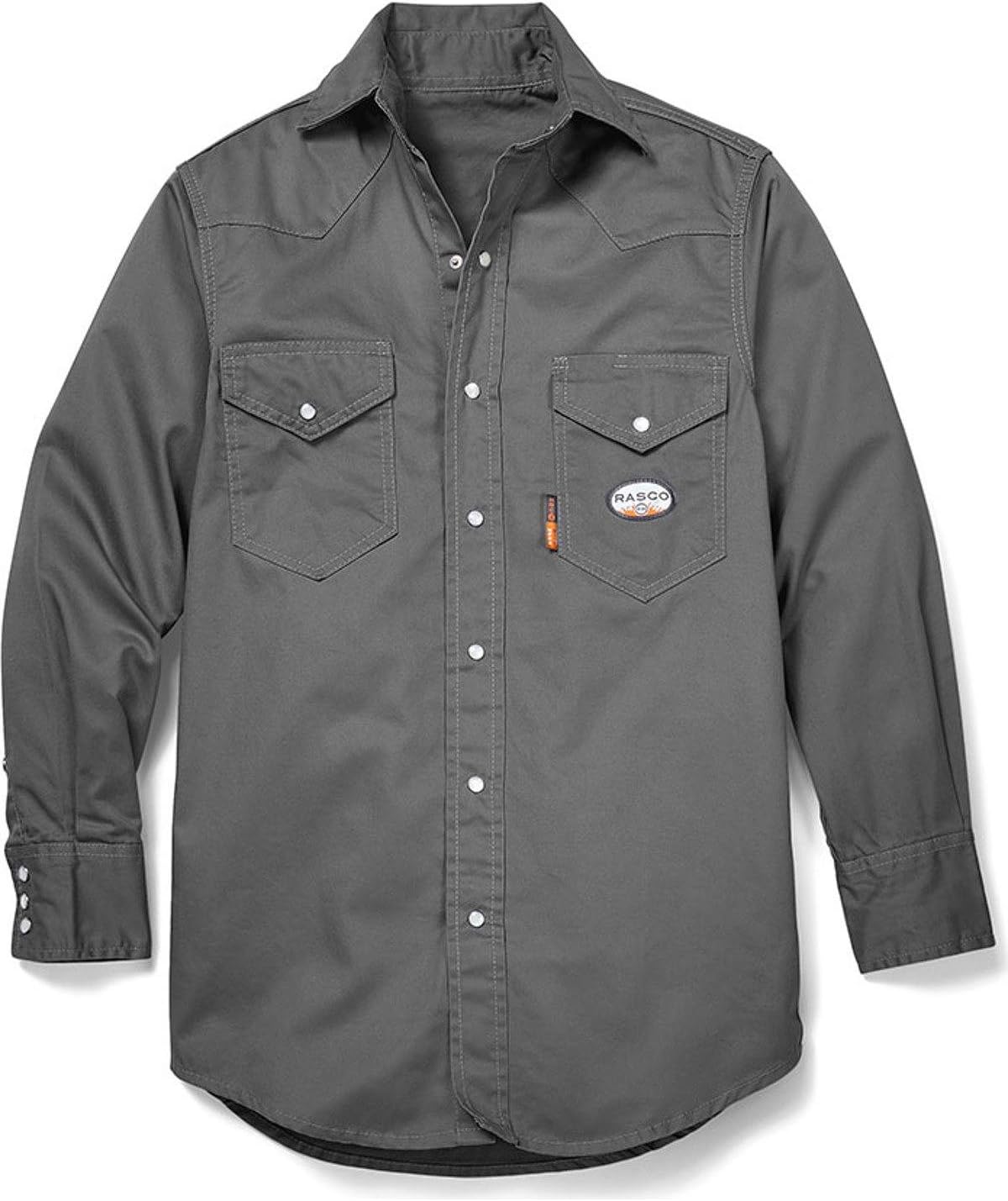 RASCO Men's Flame Resistant Long Sleeve Work Shirt Big and Tall - Gr754-Tll