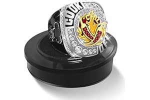 Tkifoda Championship Ring Trophy Award Prize Medal Gift Trophy Ring with Neck Chain and Acrylic Display Stand