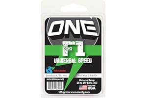ONEBALL ONE MFG - F1 Hot Wax/Rub-on Universal Speed Conditions Formula Wax – Snowboard/Ski/Nordic 165g-High-Performance, Fast + Durable- Our Factory-USA No Fluoro-Range: 28ºF to 21ºF (-2ºC to -6ºC)