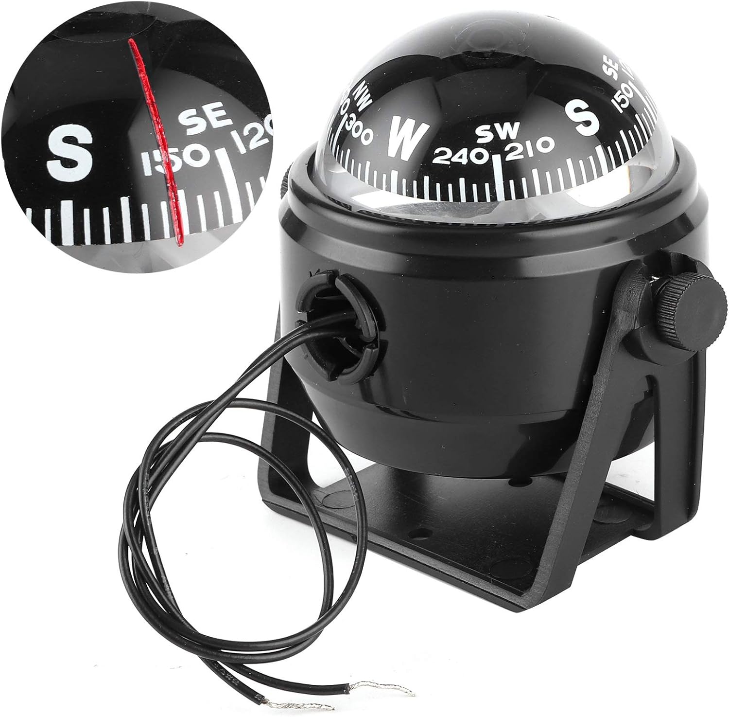 LED Compass For Boat, 12V LED Sea Marine Electronic Digital Compass Dash Mount Flush Boat Yacht Ship Navigation Compass ABS for Sail: Automotive