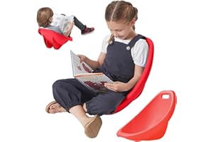 Scoop Rocker Chair for Kids, Plastic Classroom Chair, Portable Reading Seat With Back Support, Toddler Floor Sensory Balance 