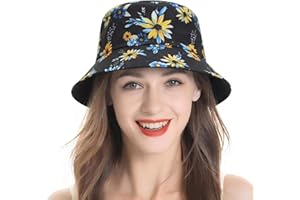 ZLYC Unisex Cute Unique Print Travel Bucket Hat Summer Fisherman Cap
