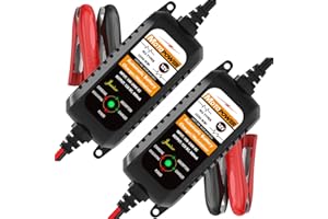 MOTOPOWER MP00205A Chargeur de batterie entièrement automatique 12 V 800 mA pour voitures, motos, VTT, camping-cars, sports m