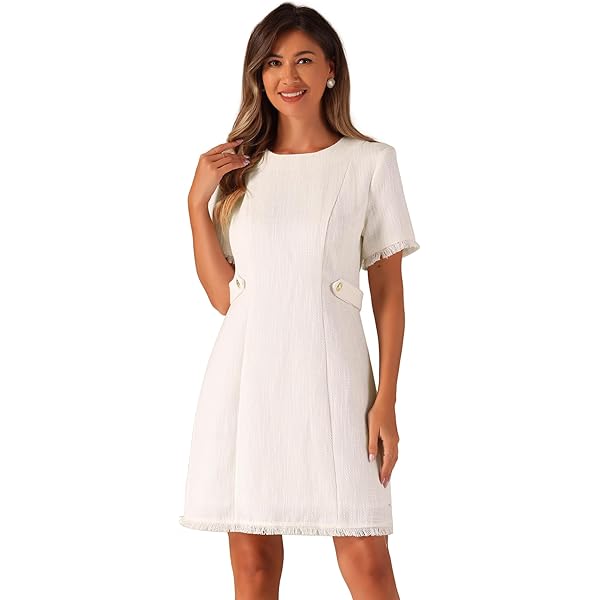 knee length dresses for ladies English Factory