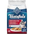 Blue Buffalo Tastefuls Adult Dry Cat Food Indoor Cat Formula, Made in the USA with Natural Ingredients, Salmon Recipe, 7-lb. Bag