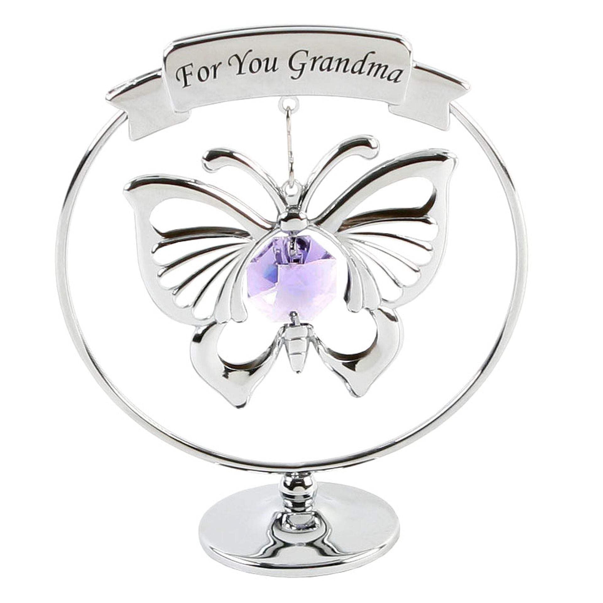 For you Grandma Strass Swarovski Crystal Butterfly Design by Crystocraft