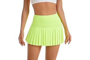 Yknktstc Women Tennis Skirt with Pocket Pleated Golf Skort Active Workout Running Athletic Shorts