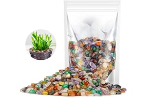 RIFNY Colorful Crystal Decorative Rocks 0.3" Polished Stones for Vase Filler Aquarium Fish Tank Gravel Air Plant Flower Pots Succulents and Landscape Bottom Decor Handwork DIY Craft (2.2LB, Color)
