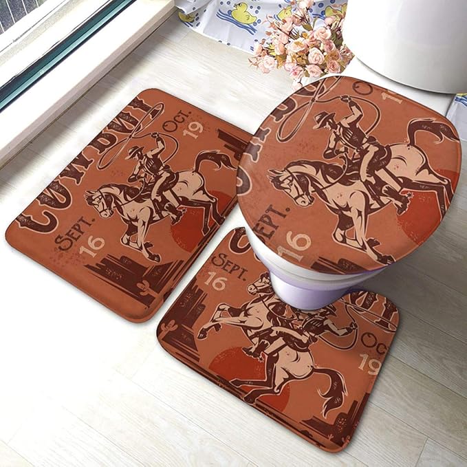 GZtaowen Juego de 3 alfombras de baño, Antideslizante, Lavable, diseño