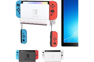 SOKUSIN Wall Mount for Nintendo Switch/OLED - Wall Mount Kit Shelf Stand for Safely Store Your Console, Dock, Games, Controller Near/Behind TV (White)