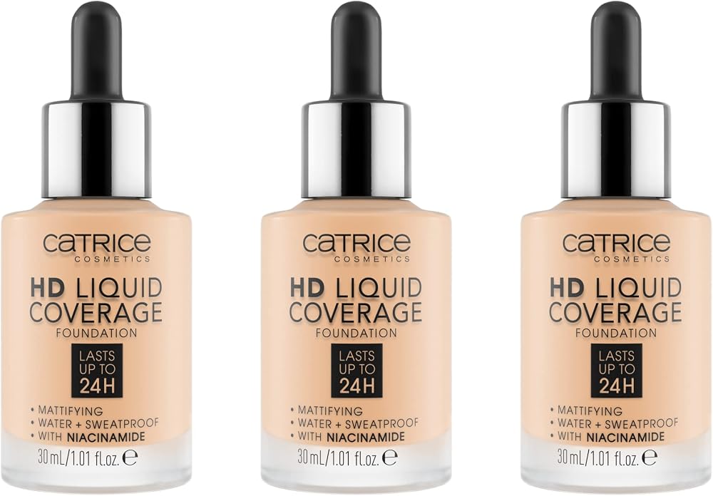 Catrice HD Liquid Coverage Foundation Ivory Beige 005 3 x 30 ml Pipette
