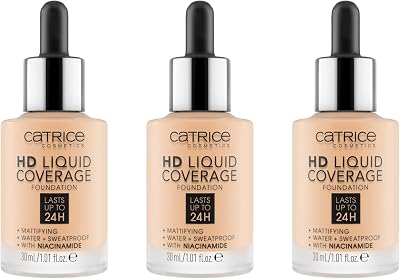 Catrice HD Liquid Coverage Foundation Ivory Beige 005 3 x 30 ml Pipette