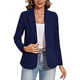 MINTLIMIT Blazers for Women Long Sleeve Button Front Blazer Lapel Business Casual Work Office Suit Jackets with Pockets