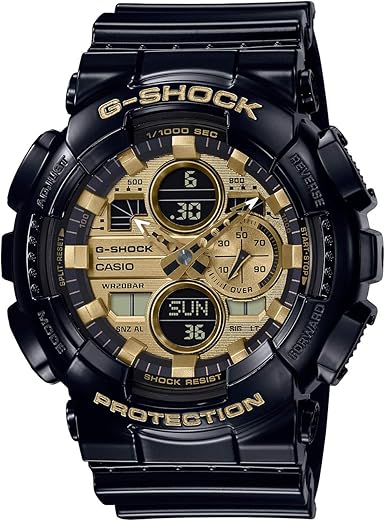 casio watches black and gold