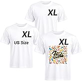 Joyclub 3 PCS White Polyester T Shirts Bulk Sublimation Blanks Unisex Wholesale Crew Neck Short Sleeve for Heat Transfer DIY