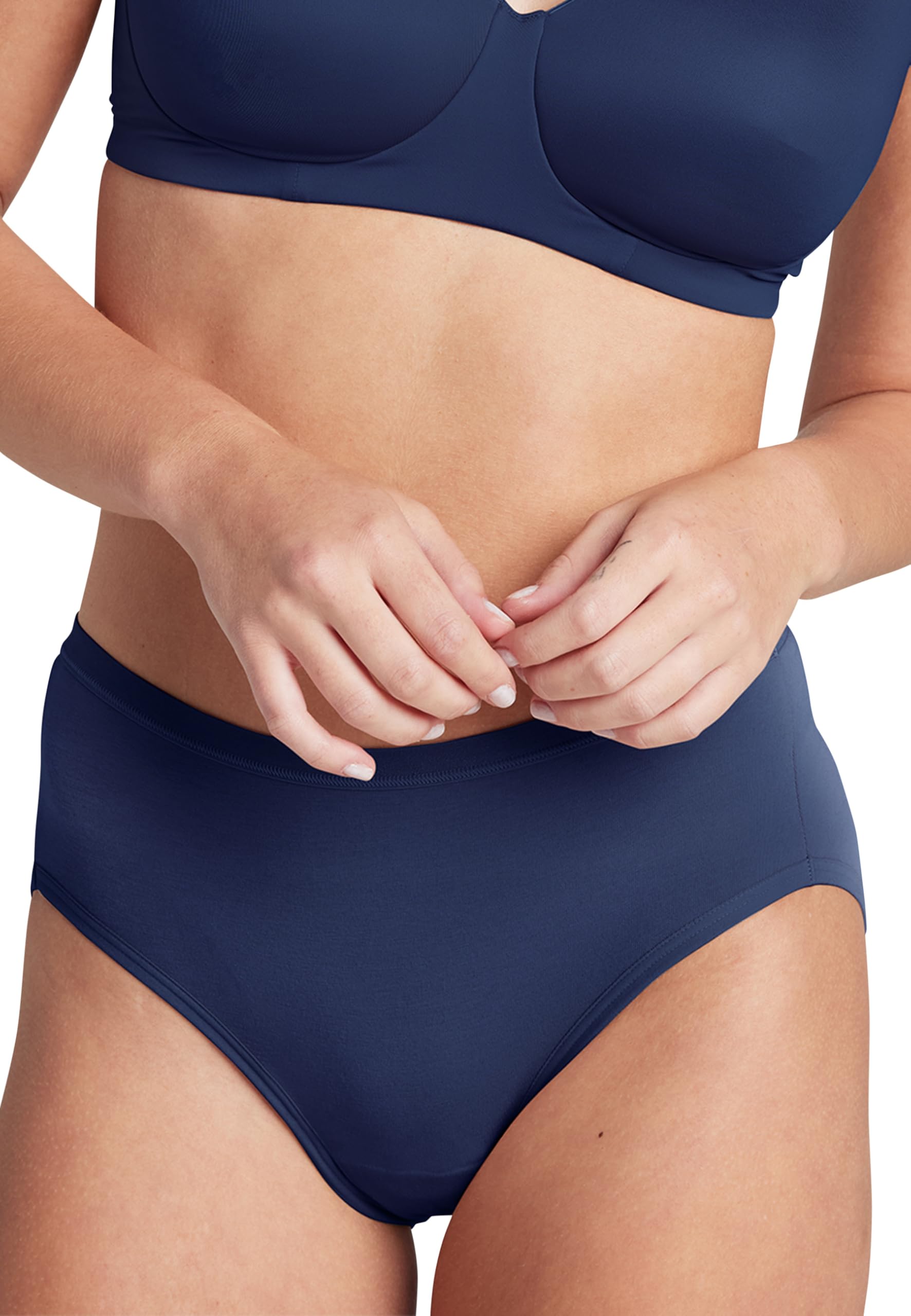 Jockey Women's Worry Free Hipster, Dark Sky, XL