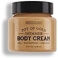 Beekman 1802 Whipped Body Cream, Pot of Gold Shimmer - 8 oz - Intensely Hydrating Bronzing Formula for Sun-Kissed Glow - Softens Skin with Goat Milk - Good for Sensitive Skin - Cruelty Free