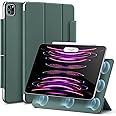 ESR for iPad Pro 12.9 6th/5th/4th Gen, iPad Air 13 Inch Case M3/M2 (2025/2024), Powerful Magnetic Attachment, Slim Trifold Stand Case, Supports Pencil Pro & PUSB-C, Rebound Series, Forest Green