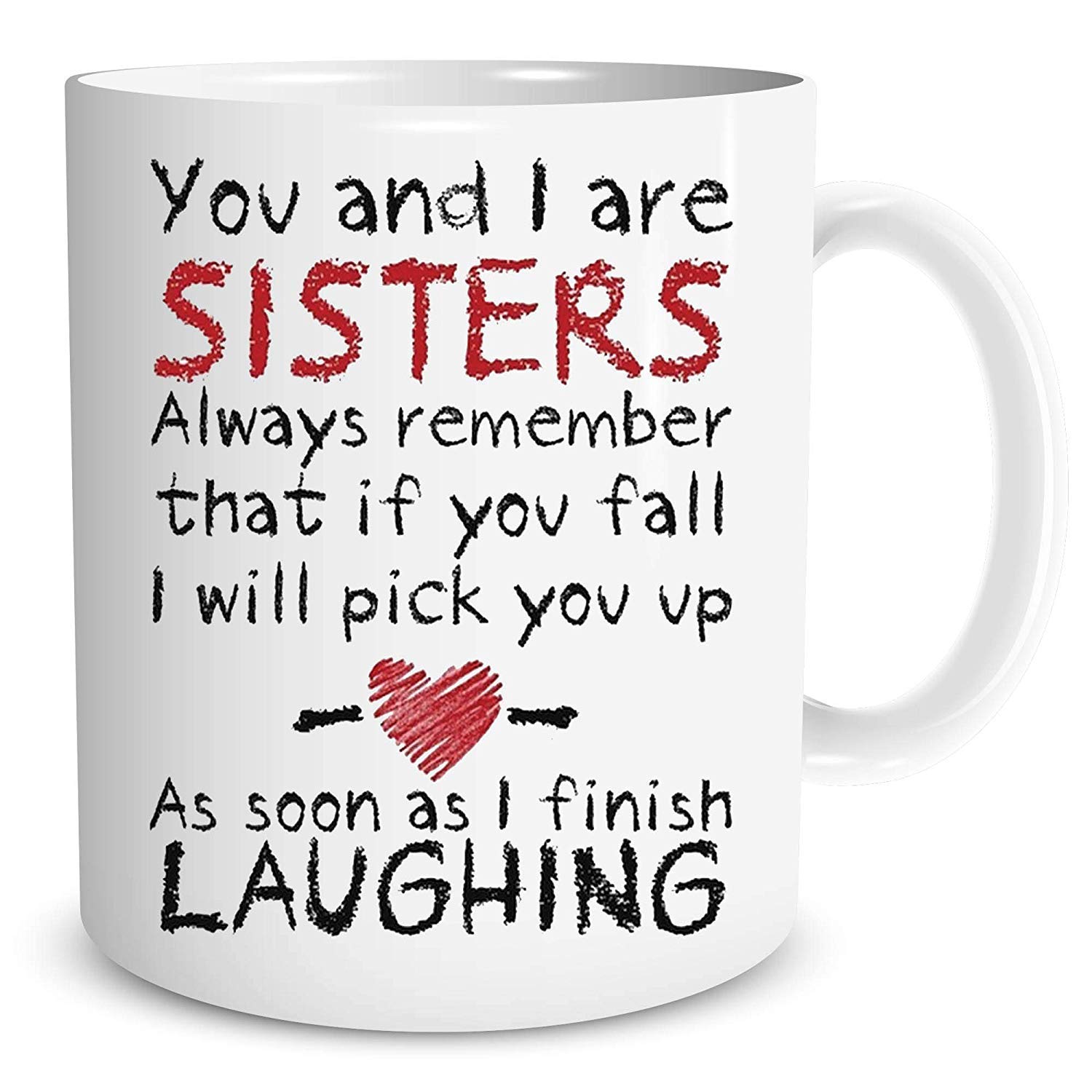 You and I Sisters Mug Funny Adult Novelty Joke Work Office Cup Gift WSDMUG391