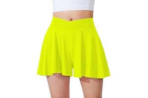 Somaibo Girls Flowy Shorts Butterfly Shorts with Liner 2-in-1 Athletic Tennis Running Gym Shorts with Pockets for Kids