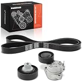 A-Premium Engine Serpentine Belt Drive Kit Compatible with BMW | for 320i, 323Ci, 323i, 325Ci, 325i, 325xi, 328Ci, 328i, 330Ci, 330i, 330xi, X5, 525i, 528i, 530i, X3-2.2L 2.5L 2.8L 3.0L