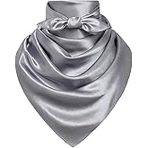 Men's Denim Square Scarf - 35" Large Solid Color Neck Scarf, Gift Packed