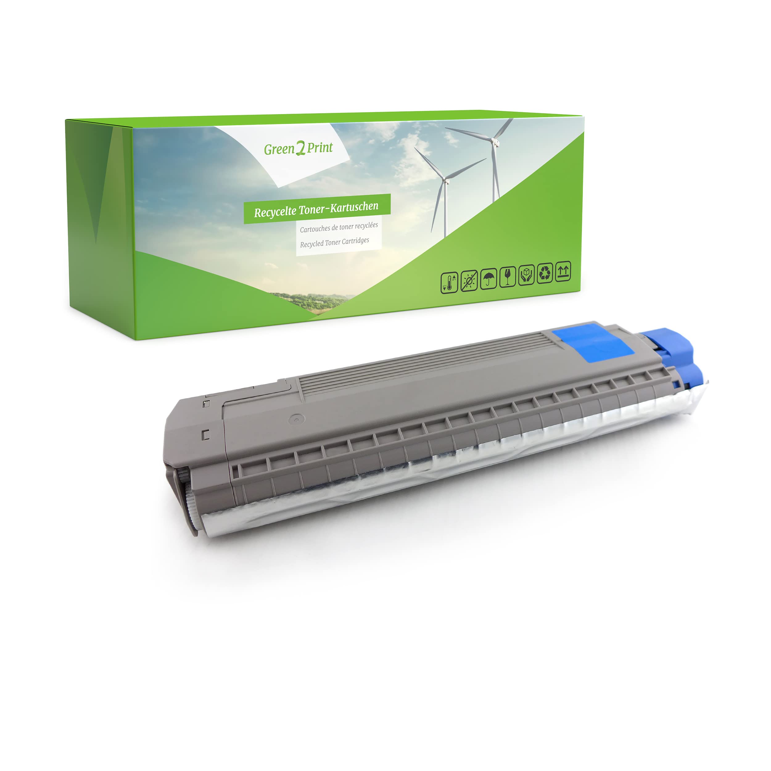 Green2Print Toner cyan 7000 pages replaces OKI 44059127 Toner cartridge for OKI ES8430DN, ES8430