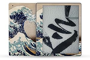 MightySkins Skin Compatible with �鶹�� Kindle Scribe (2022) Full Wrap - Great Wave of Kanagawa | Protective and Unique Vinyl