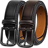 BULLIANT Men Belt Multi Pack,Leather Belt For Gift Men Golf Dress Casual Jean 7Holes 1 3/8"