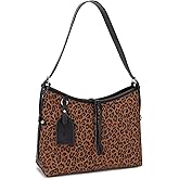 Travistar Leopard Purses for Women - Large Cheetah Print Shoulder Bag Faux Suede Leather Purse Crossbody Handbags Hobo Tote
