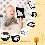 URMYWO Newborn High Contrast Baby Book Black and White Sensory Toys 0-12M view 7